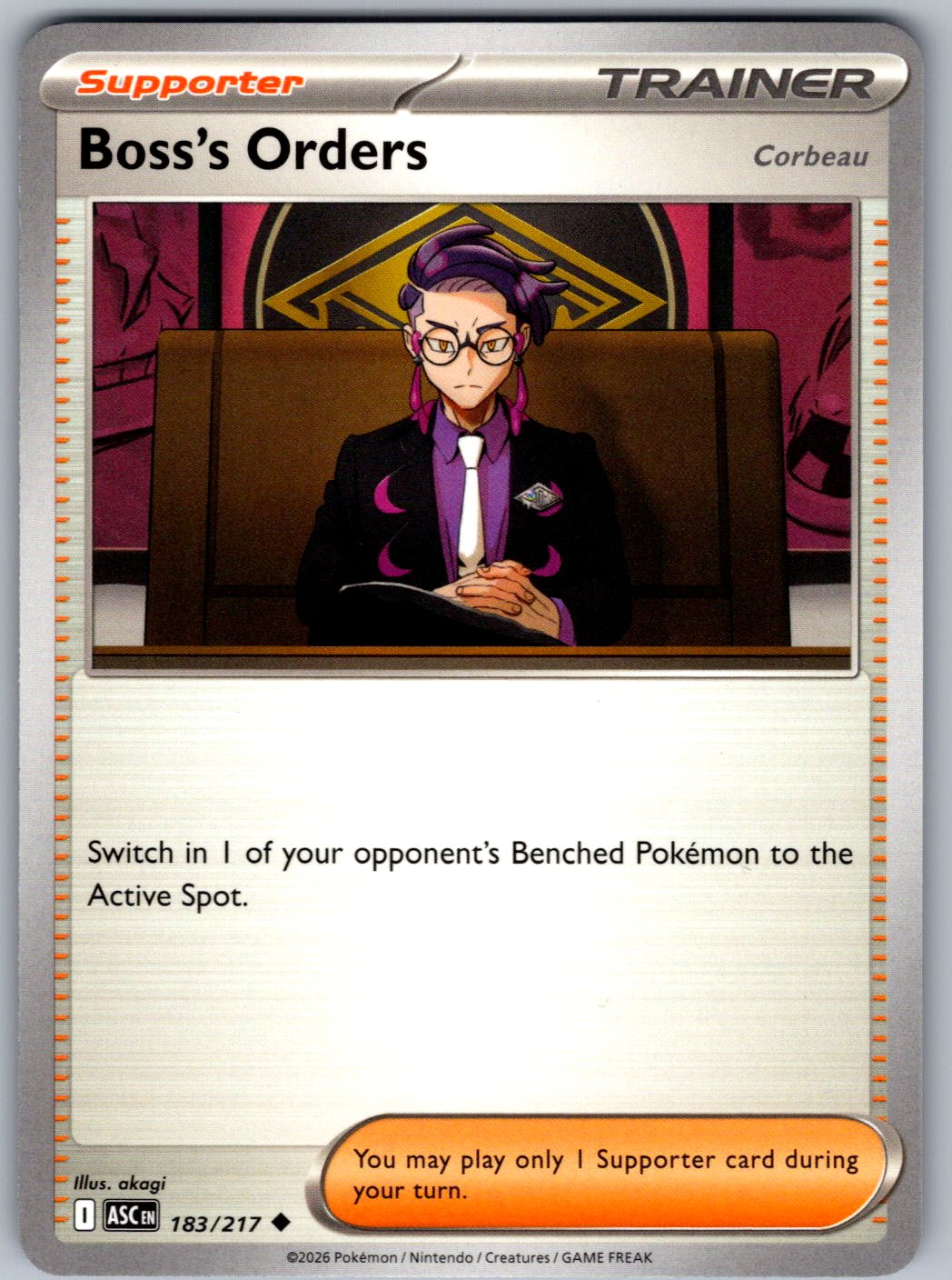 Boss's Orders [Corbeau] 183/217 Prize Pack Series Cards Pokemon