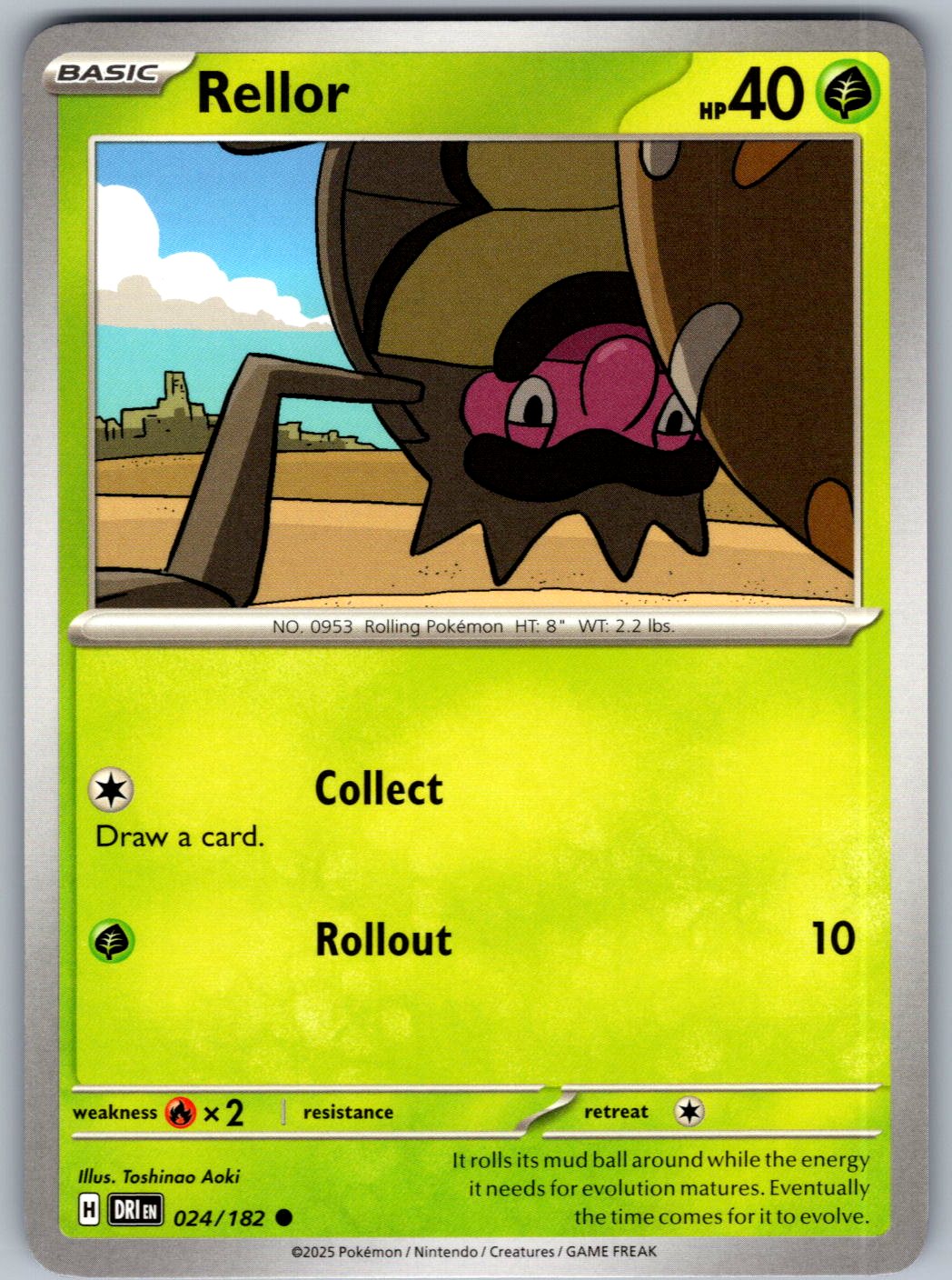 Rellor 024/182 Destined Rivals Pokemon
