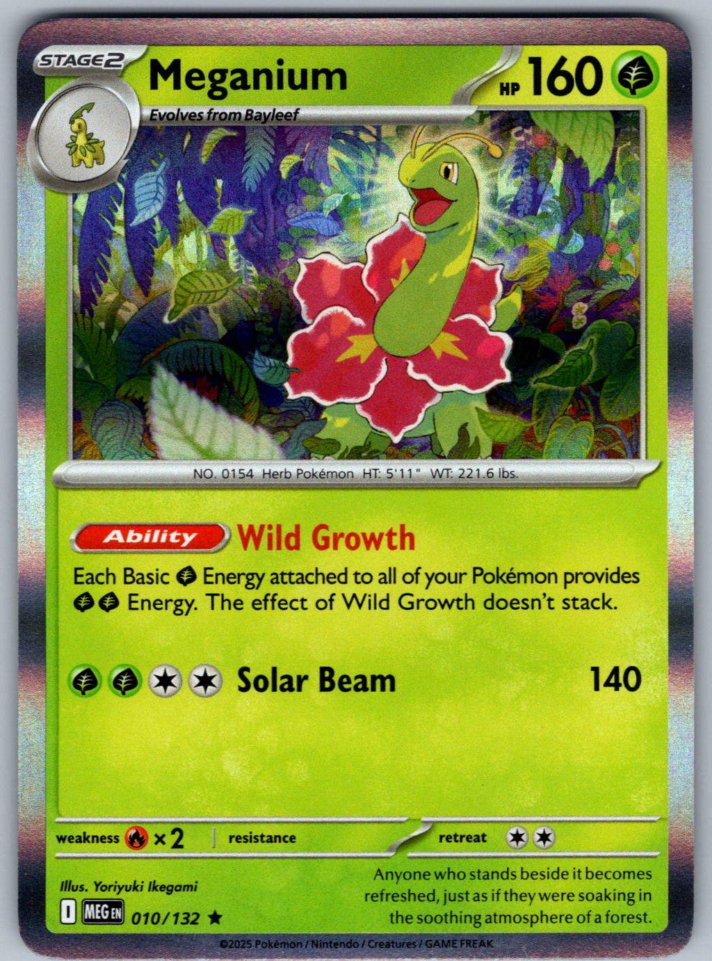Meganium 010/132 Mega Evolution Pokemon Holo