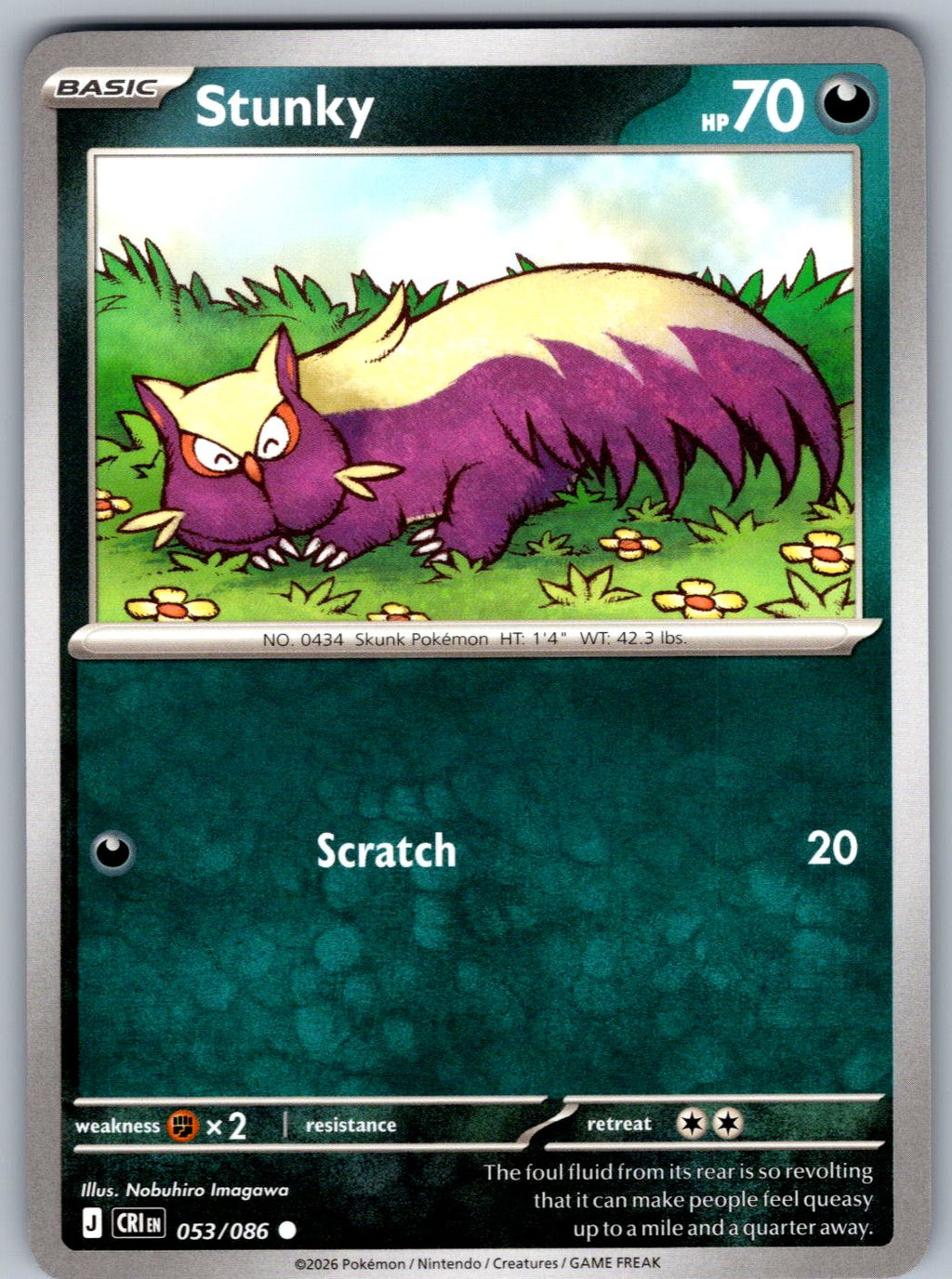 Stunky 053/086 Chaos Rising Pokemon