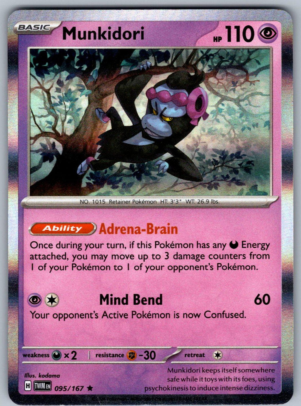 Munkidori (Cosmos Holo) 095/167 Trick or Trade BOOster 2024 Pokemon