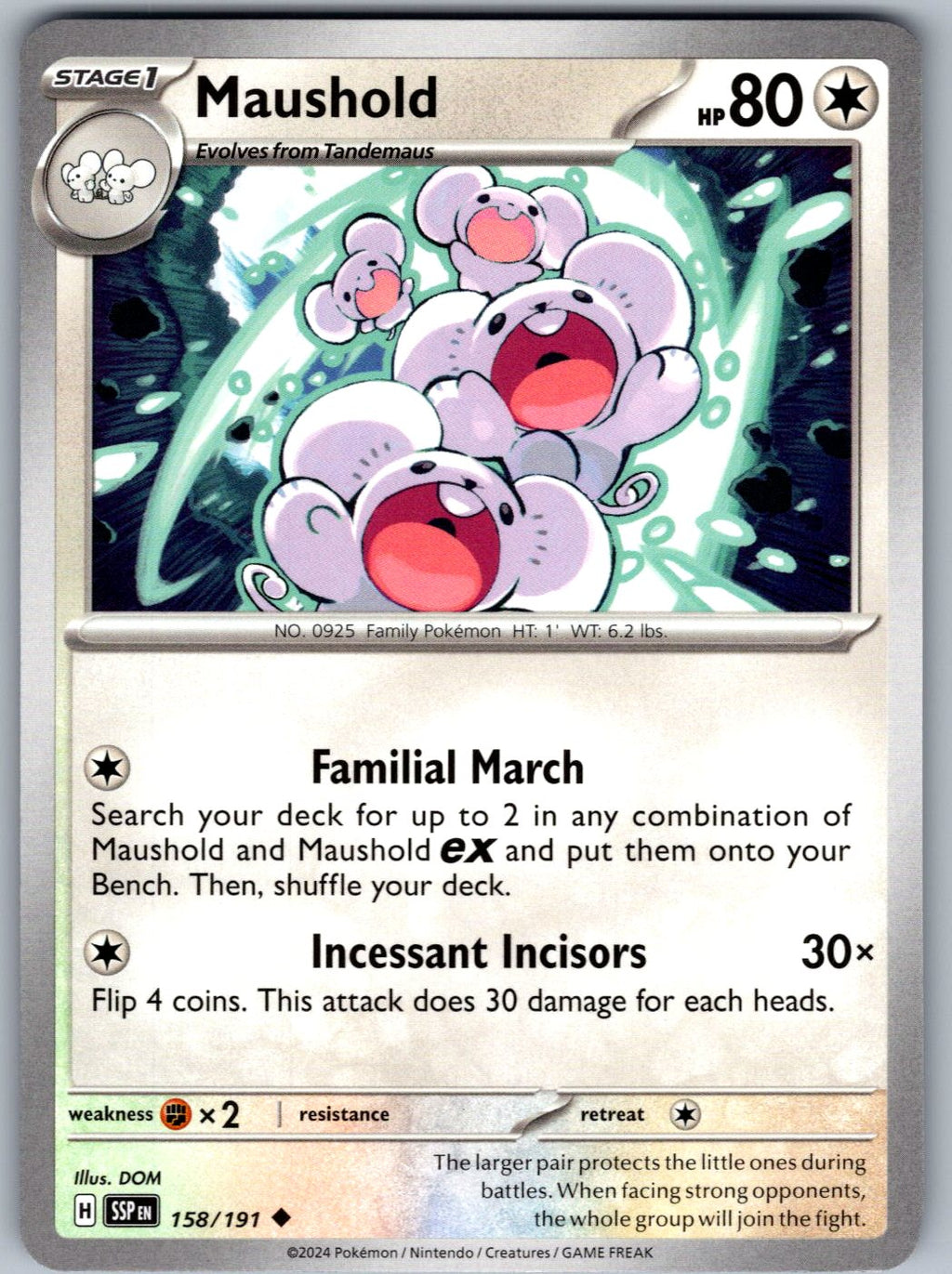 Maushold 158/191 Surging Sparks Pokemon
