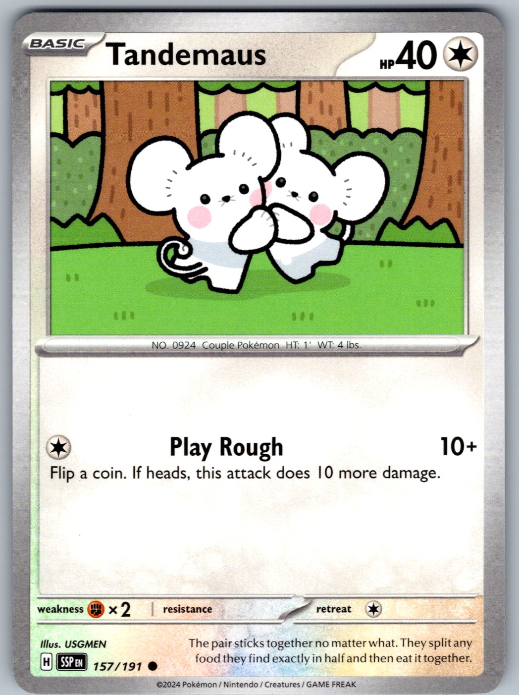 Tandemaus 157/191 Surging Sparks Pokemon