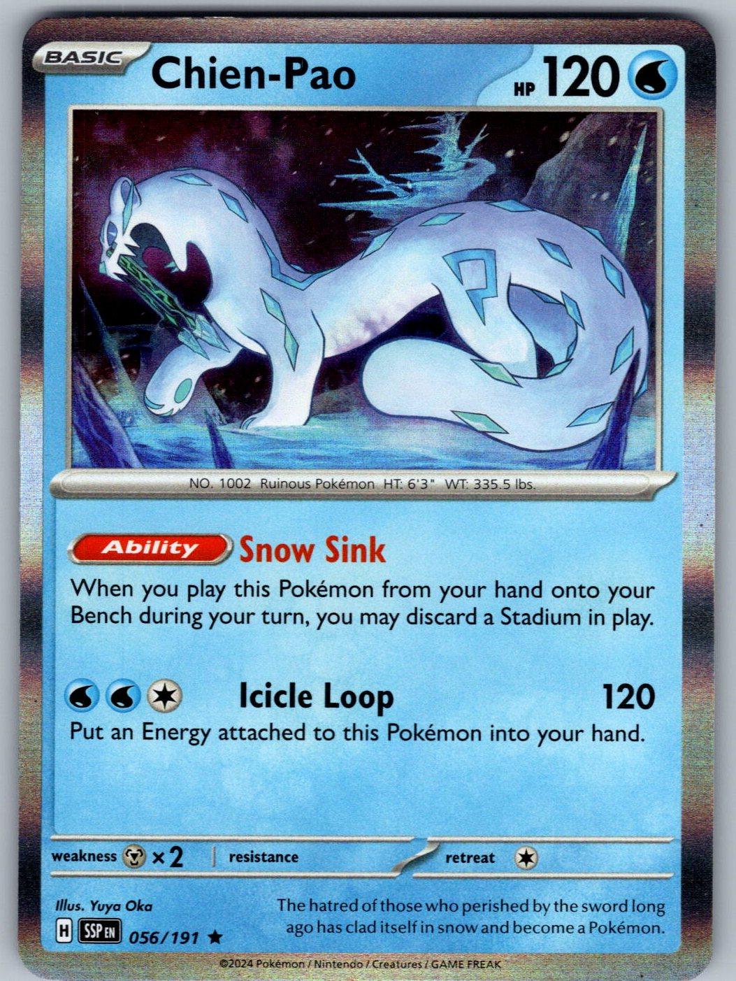 Chien-Pao 056/191 Surging Sparks Pokemon Holo