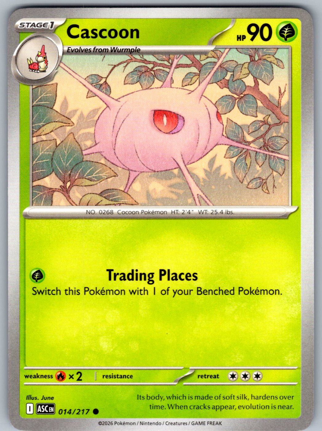 Cascoon 014/217 Ascended Heroes Pokemon