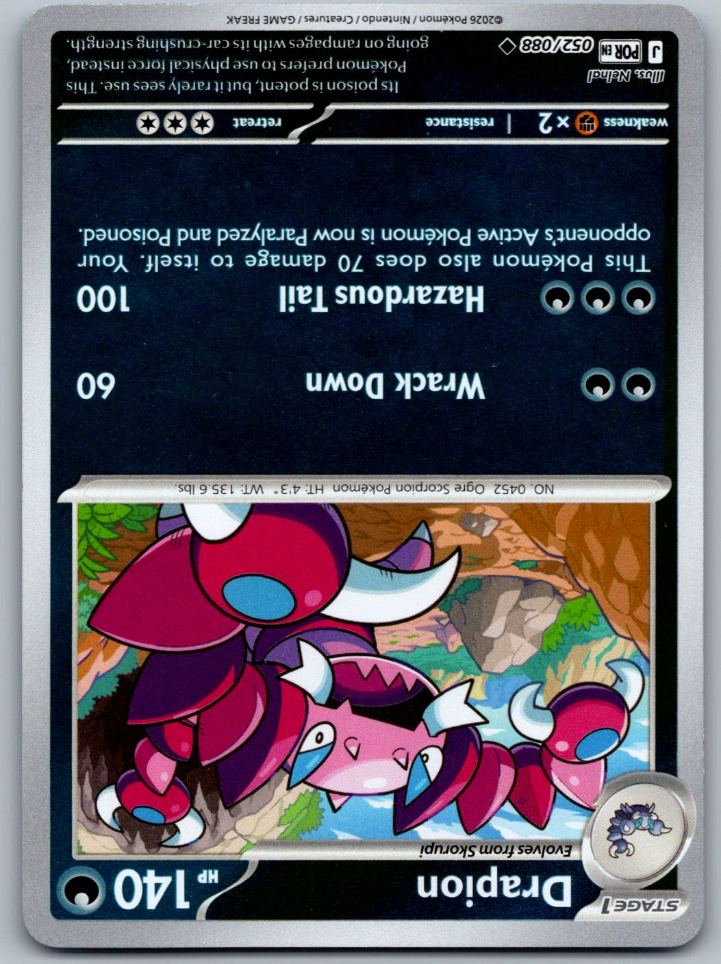 Drapion 052/088 Perfect Order Pokemon Reverse Holo