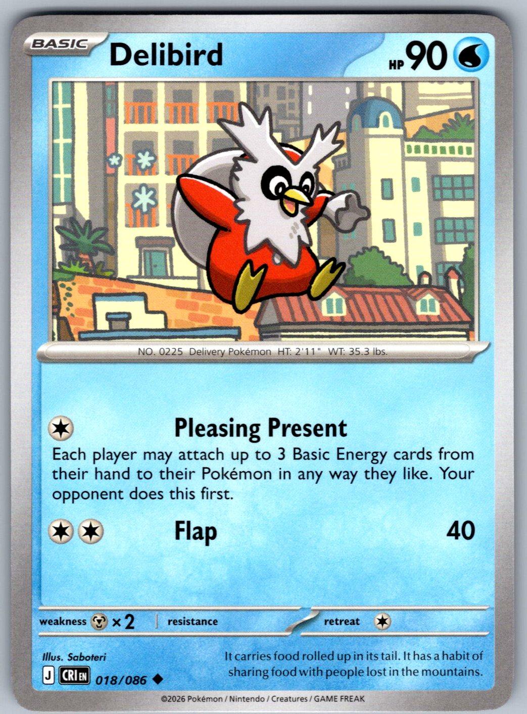 Delibird 018/086 Chaos Rising Pokemon