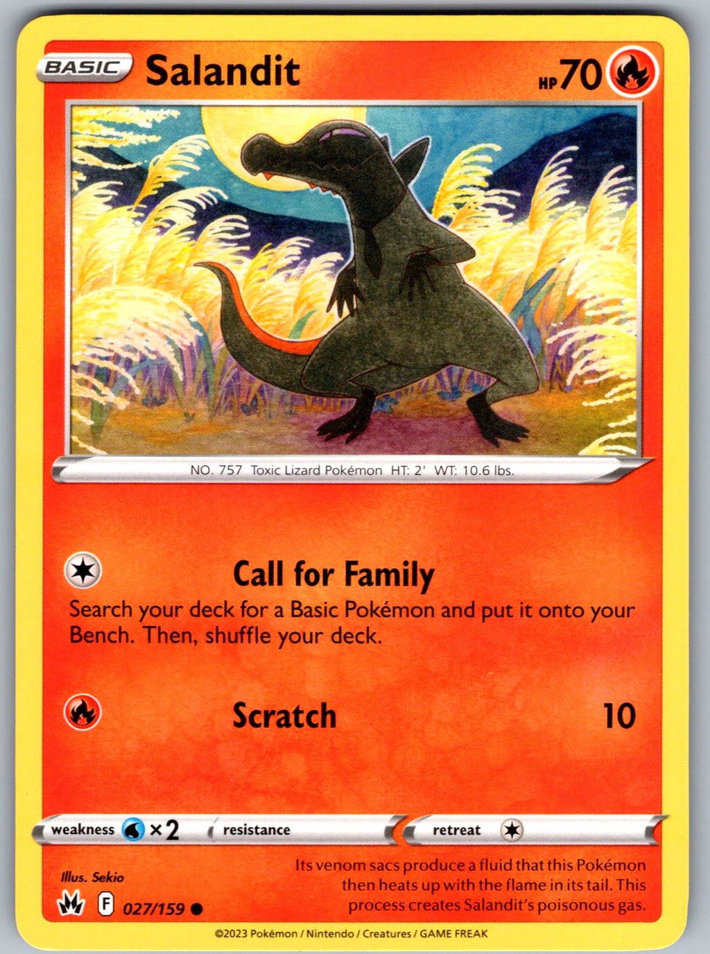 Salandit 027/159 Crown Zenith Pokemon