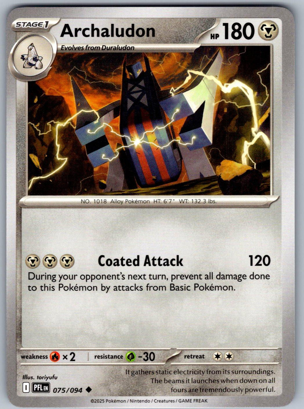 Archaludon 075/094 Phantasmal Flames Pokemon
