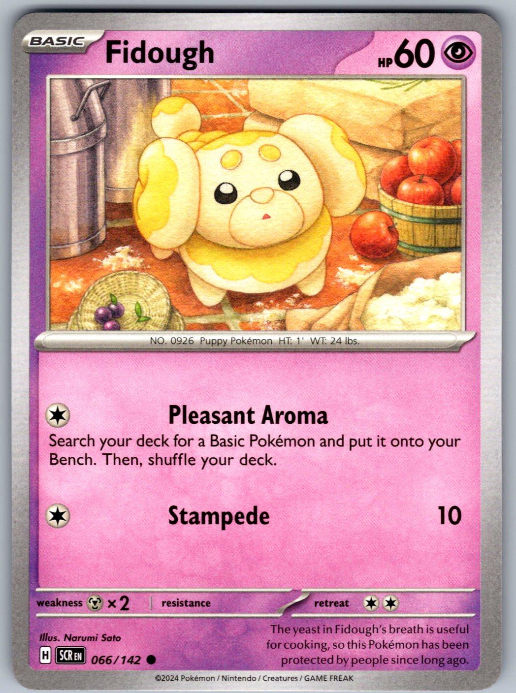 Fidough 66/142 Stellar Crown Pokemon