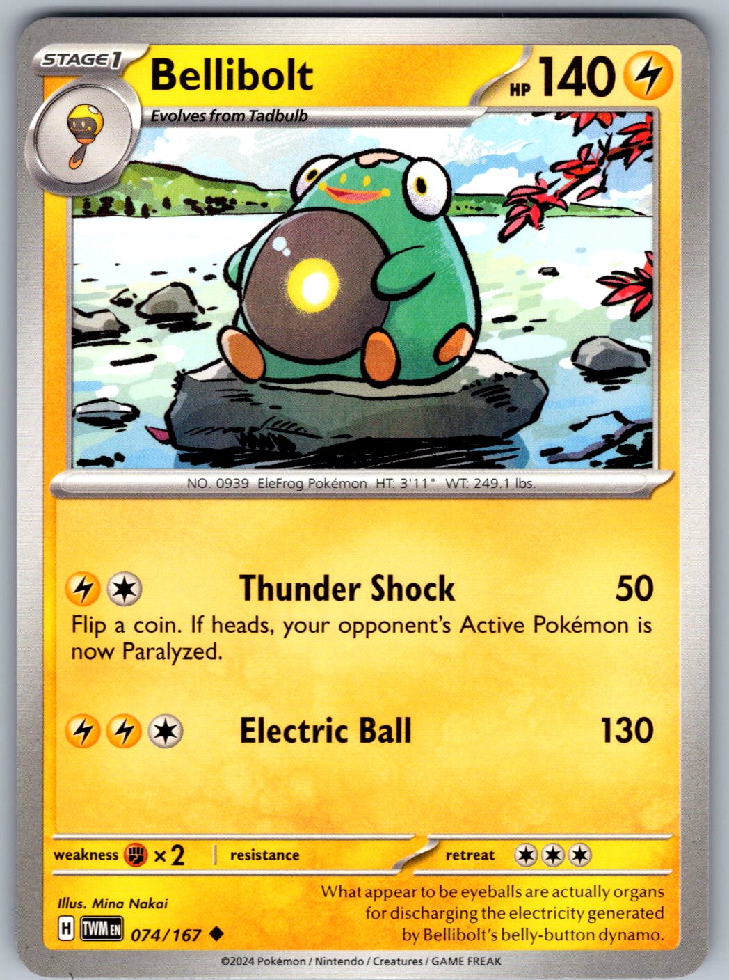 Bellibolt 074/167 Twilight Masquerade Pokemon
