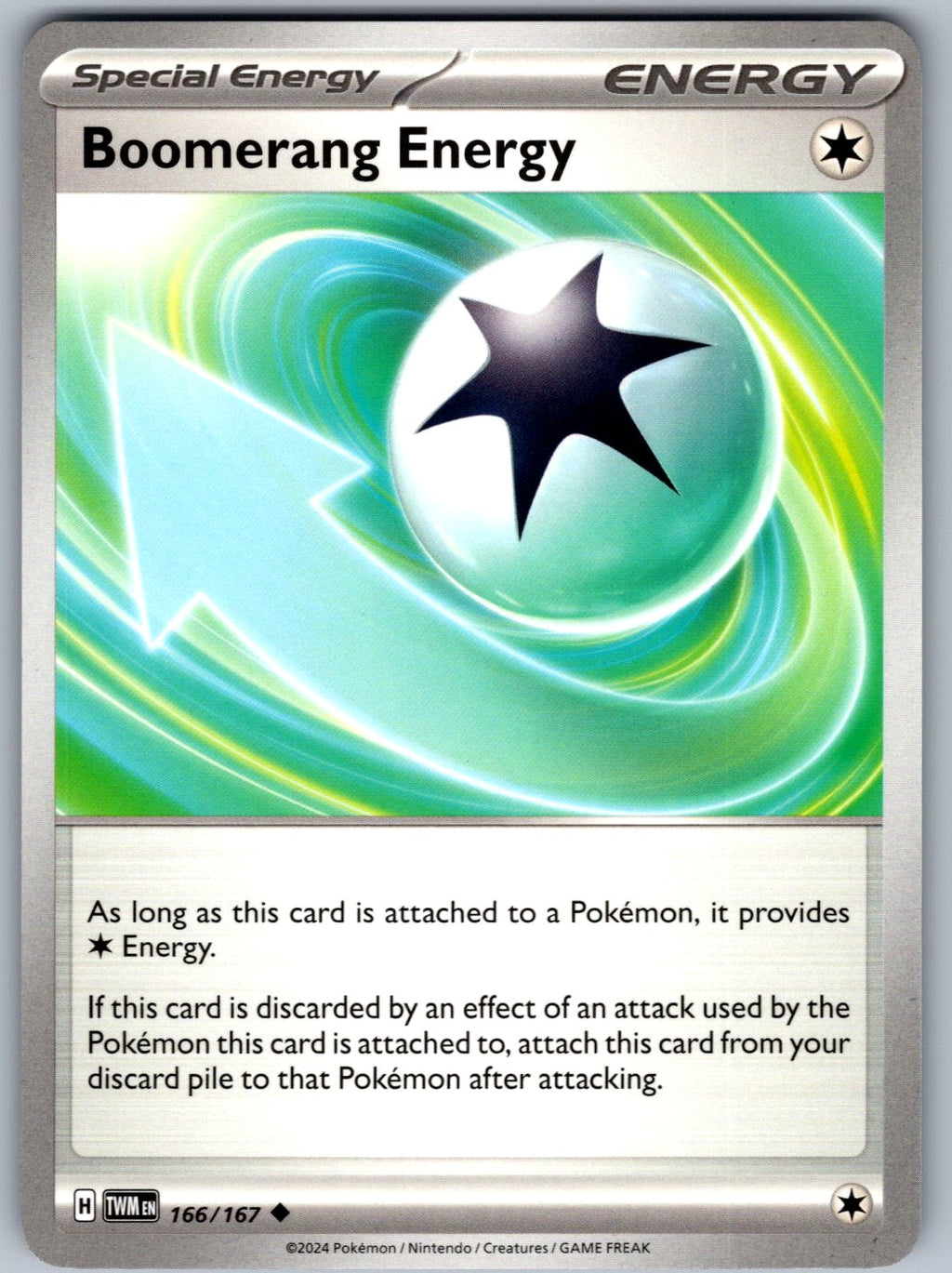 Boomerang Energy 166/167 Twilight Masquerade Pokemon
