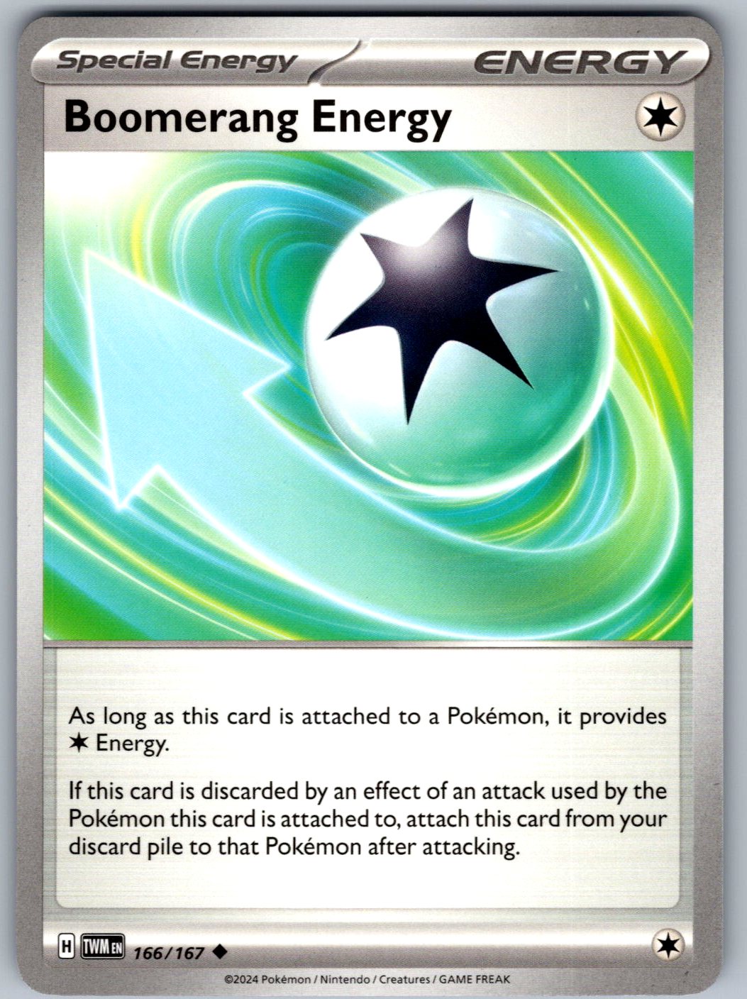 Boomerang Energy 166/167 Twilight Masquerade Pokemon