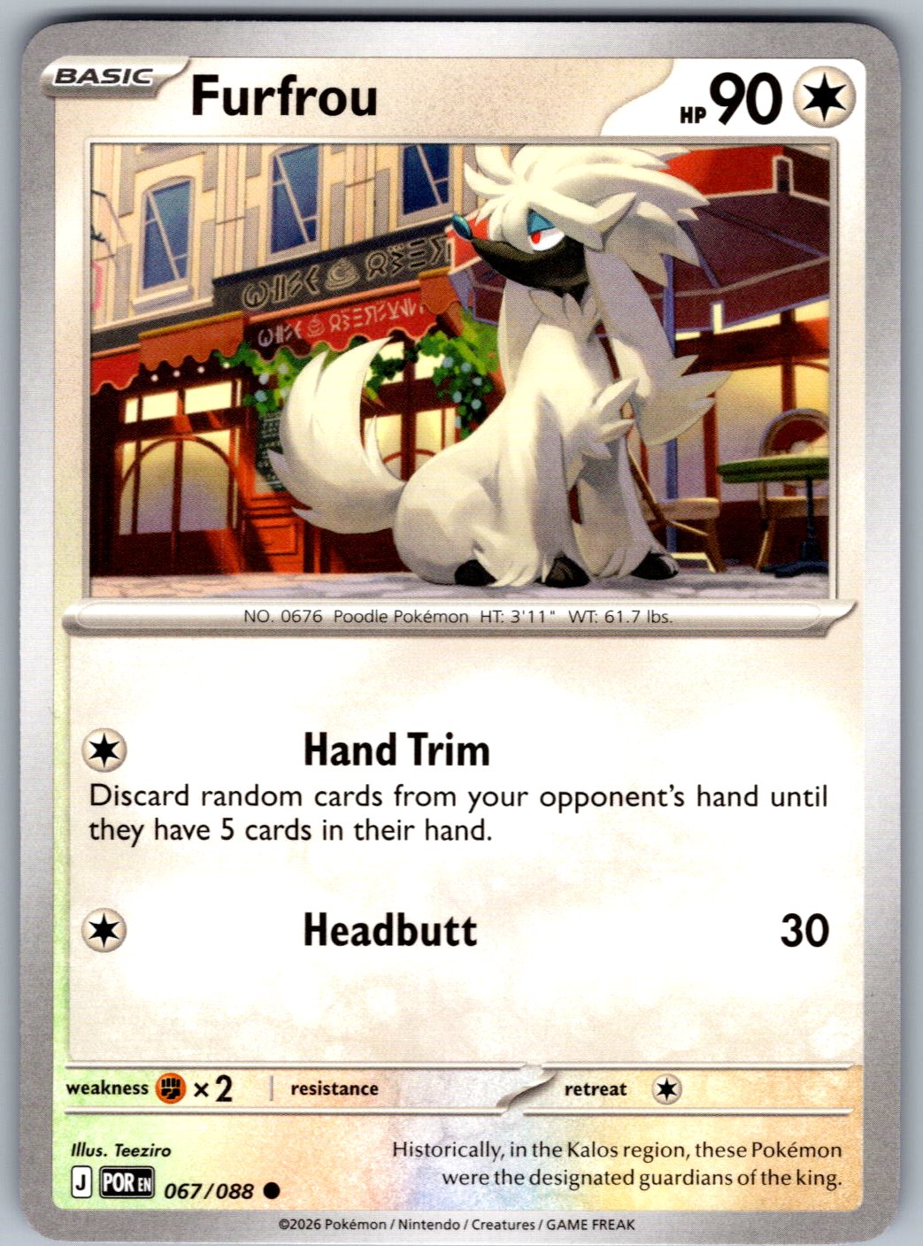 Furfrou 067/088 Perfect Order Pokemon