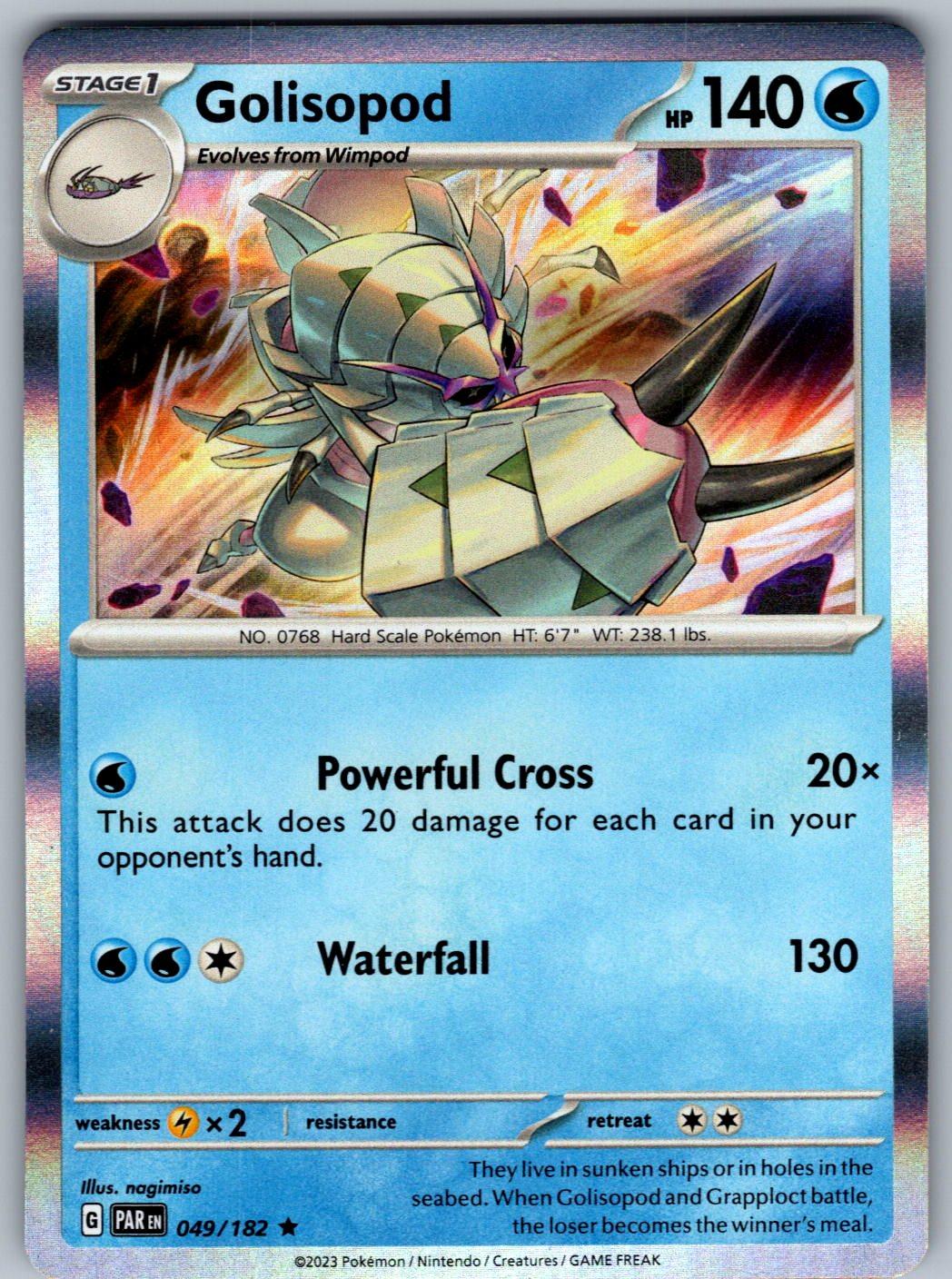 Golisopod 049/182 Paradox Rift Pokemon Holo