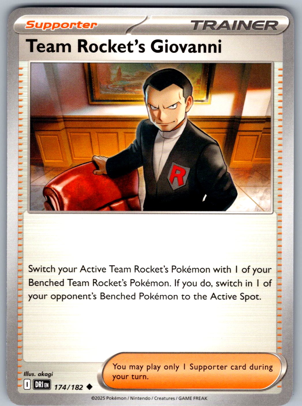 Team Rocket's Giovanni 174/182 Destined Rivals Pokemon
