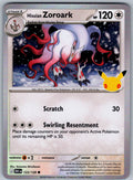 Hisuian Zoroark 123/128 ME: 30th Celebration Pokemon Holo