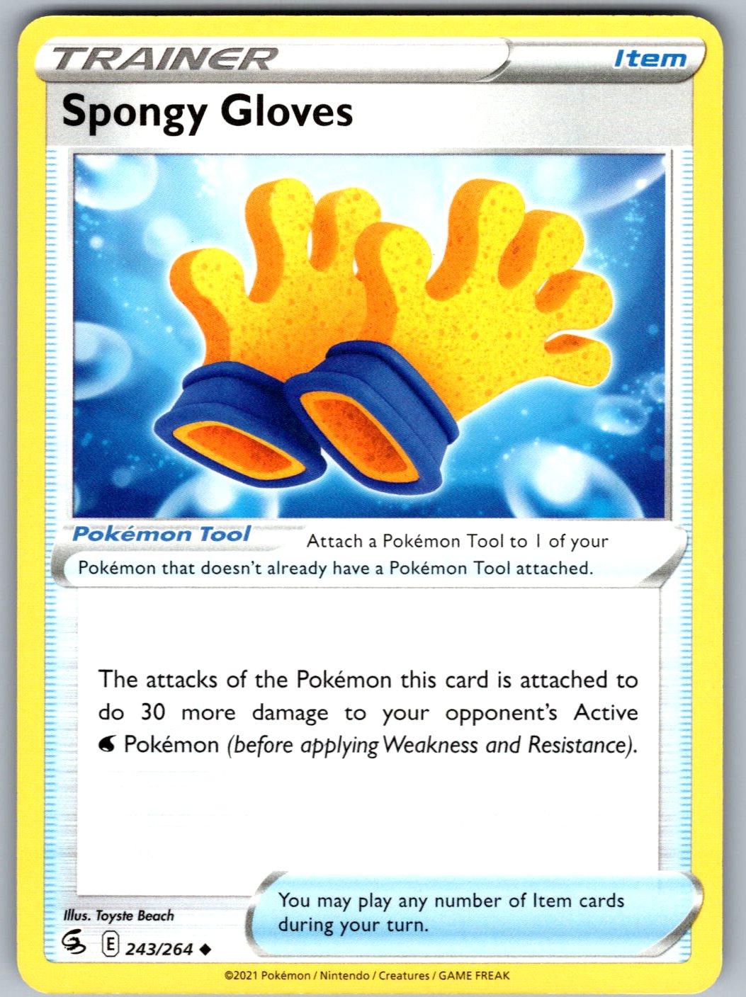 Spongy Gloves 243/264 Fusion Strike Pokemon