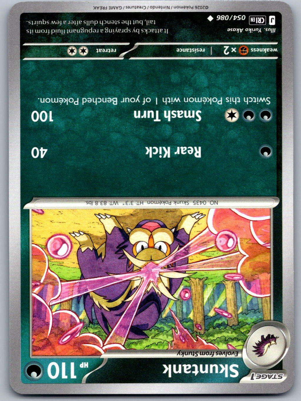 Skuntank 054/086 Chaos Rising Pokemon