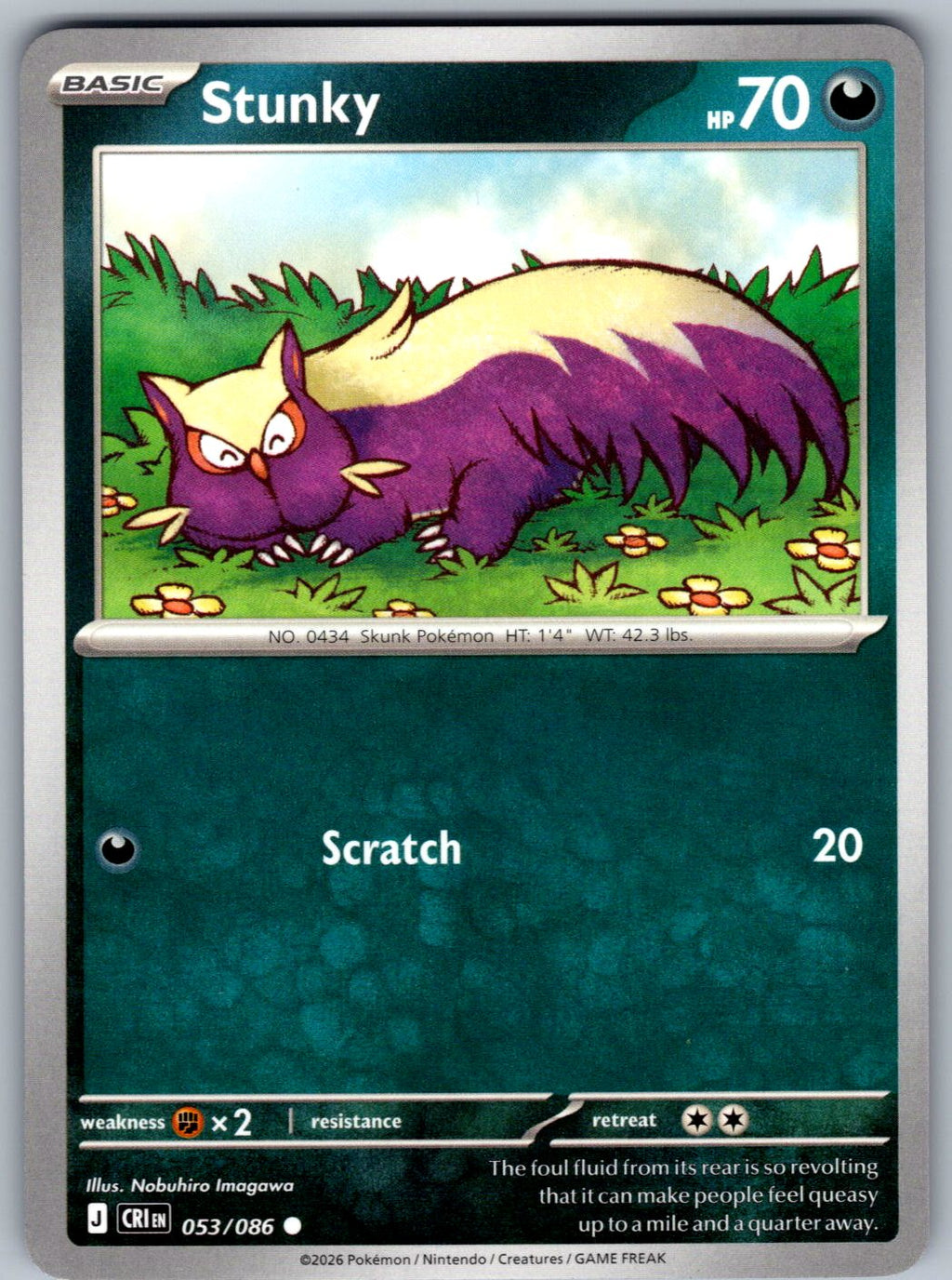 Stunky 053/086 Chaos Rising Pokemon