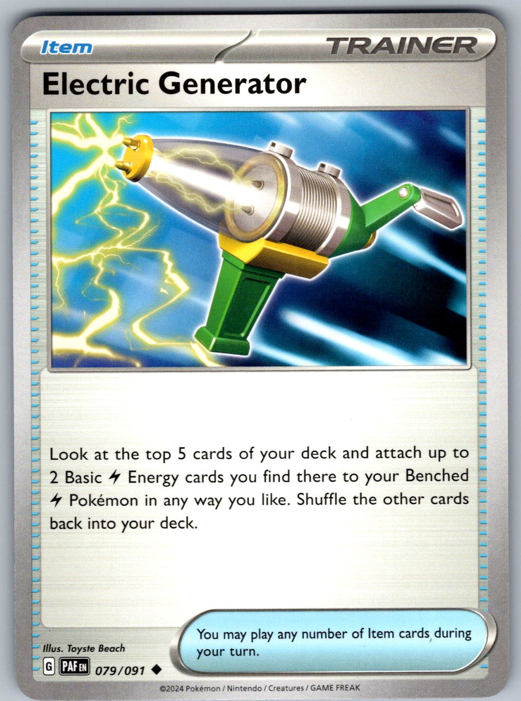 Electric Generator 079/091 Paldean Fates Pokemon