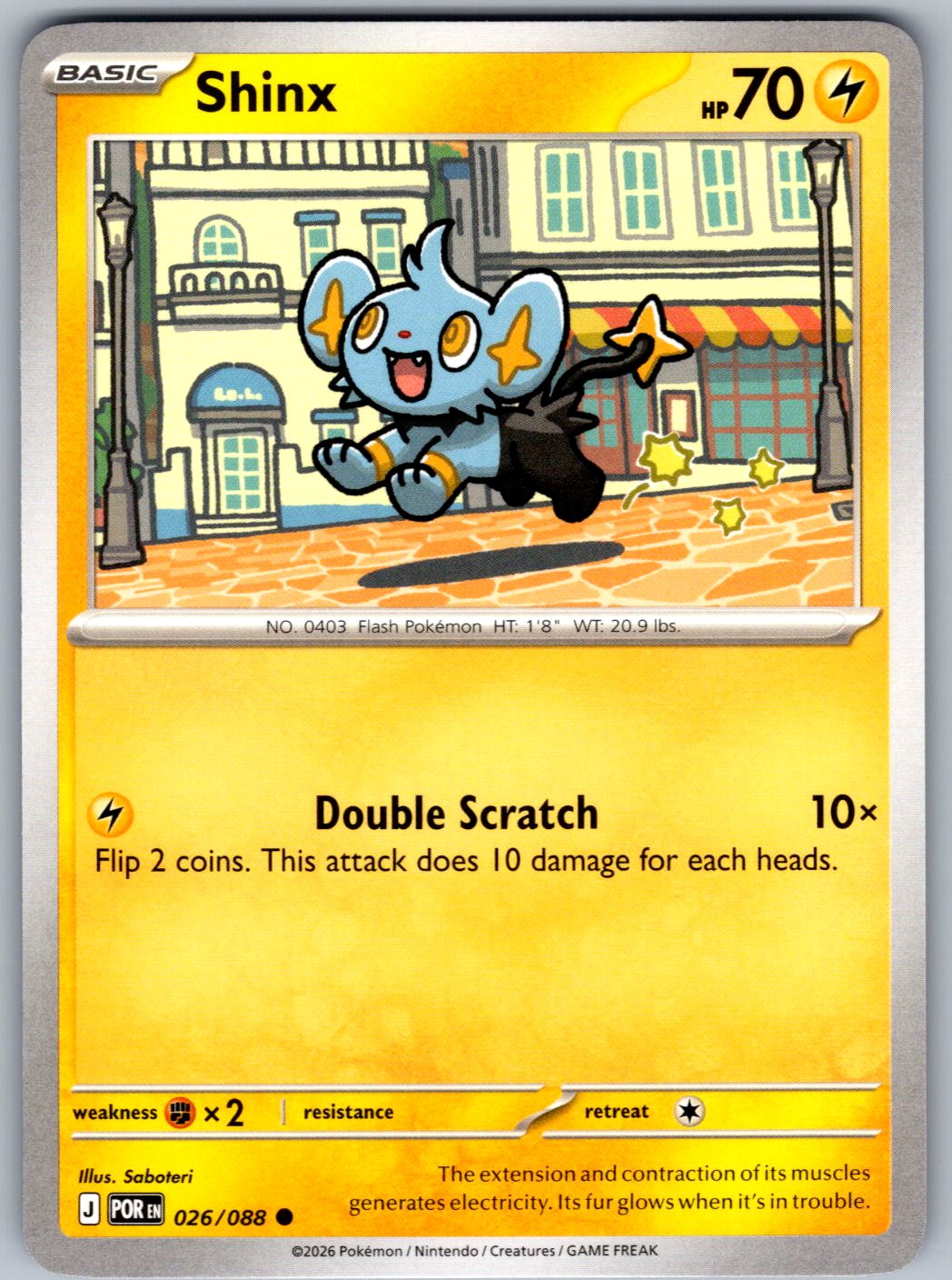 Shinx 026/088 Perfect Order Pokemon