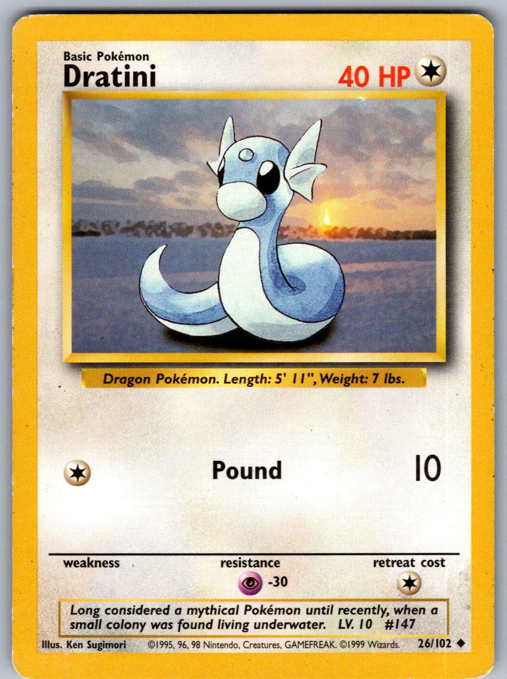 Dratini 26/102 Base Set Unlimited Pokemon