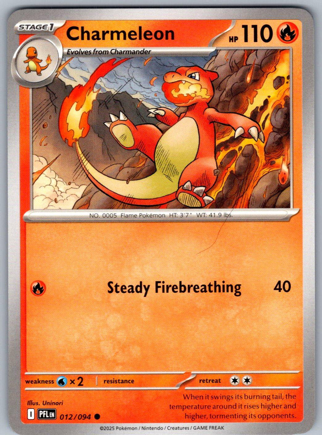 Charmeleon 012/094 Phantasmal Flames Pokemon