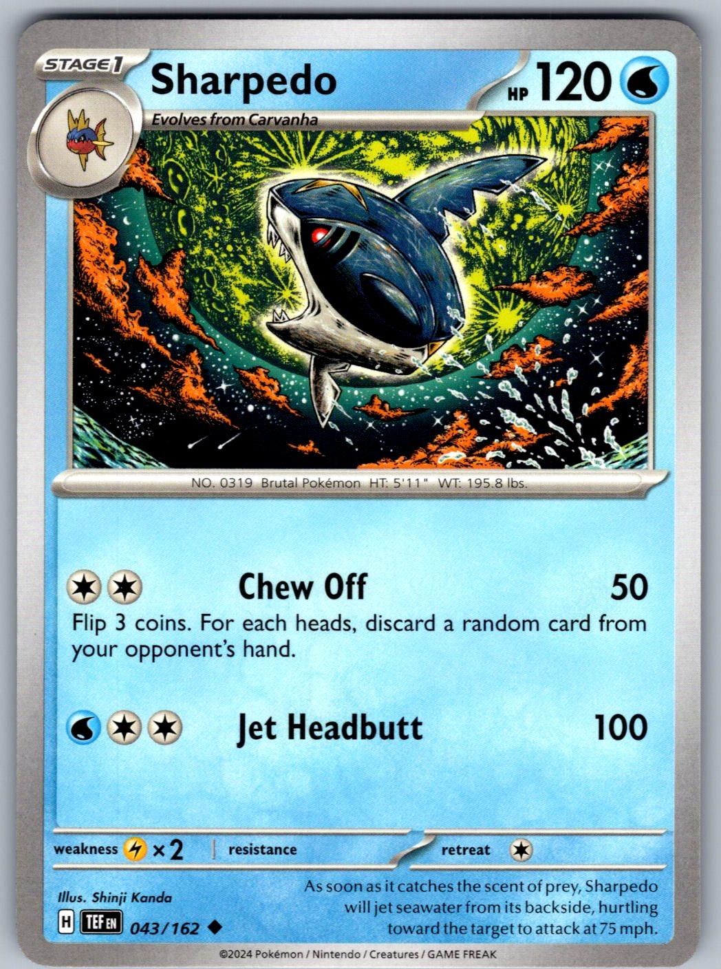 Sharpedo 043/162 Temporal Forces Pokemon