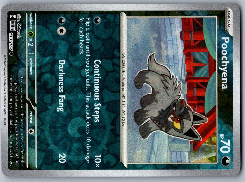 Poochyena 113/167 Twilight Masquerade Pokemon Reverse Holo
