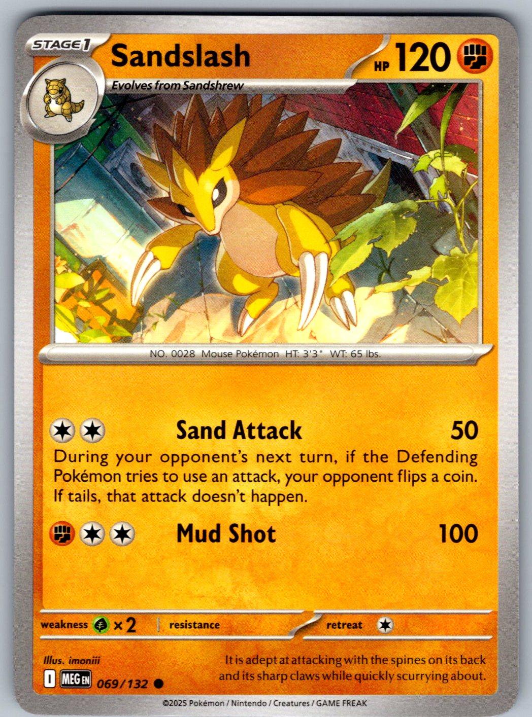 Sandslash 069/132 Mega Evolution Pokemon