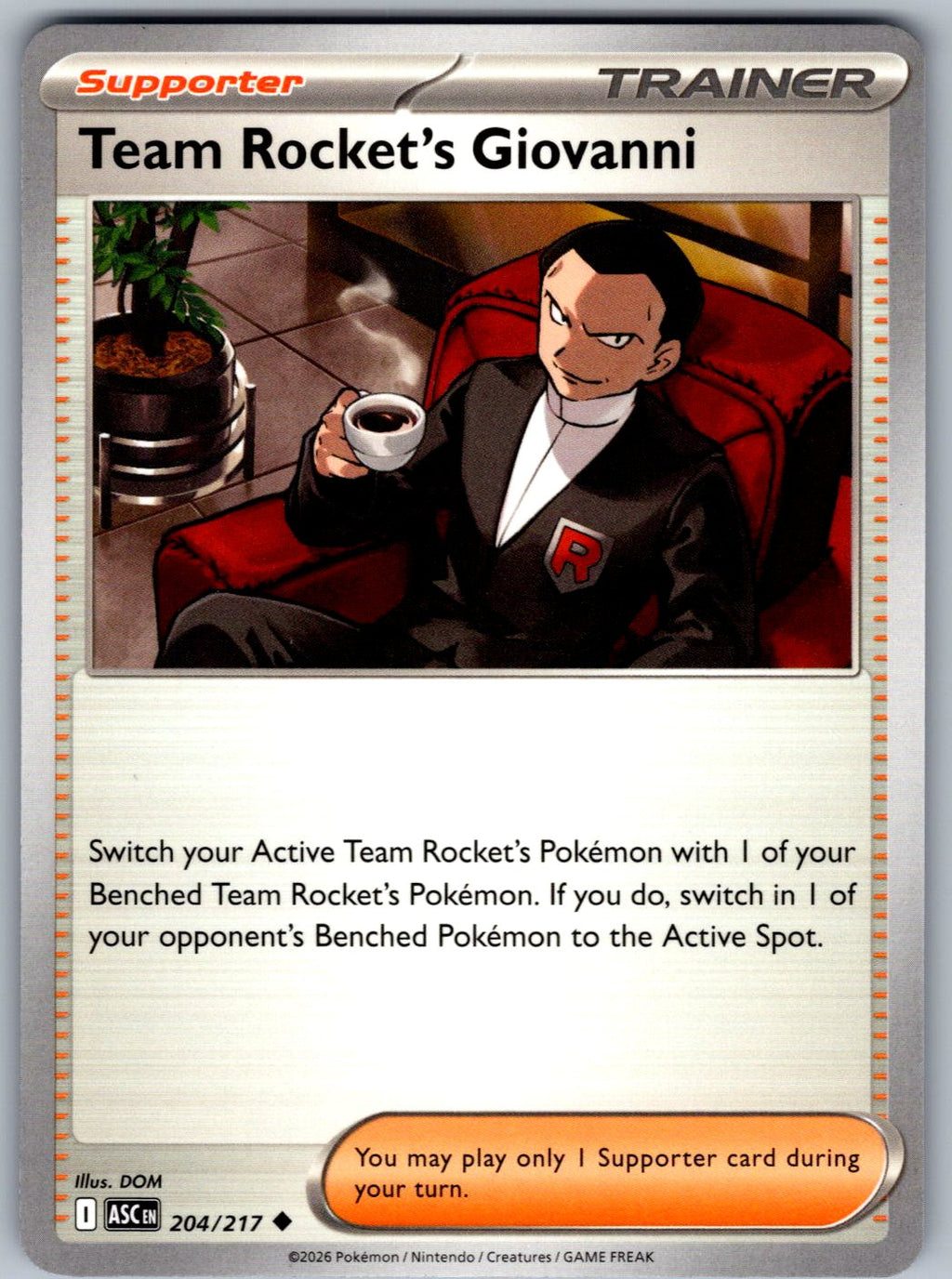 Team Rocket's Giovanni 204/217 Ascended Heroes Pokemon