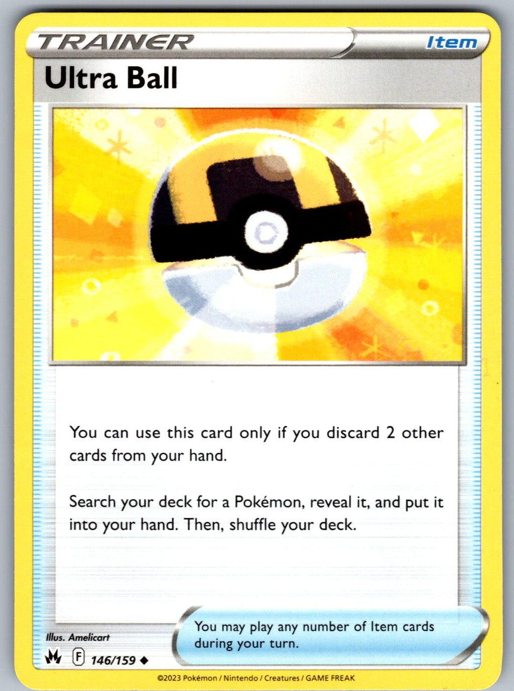Ultra Ball 146/159 Crown Zenith Pokemon
