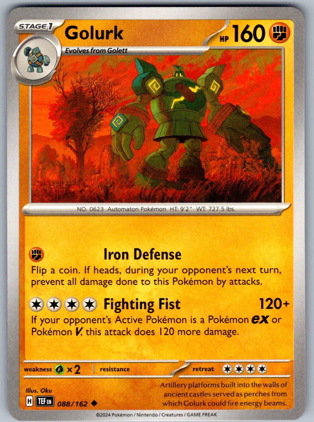 Golurk 088/162 Temporal Forces Pokemon