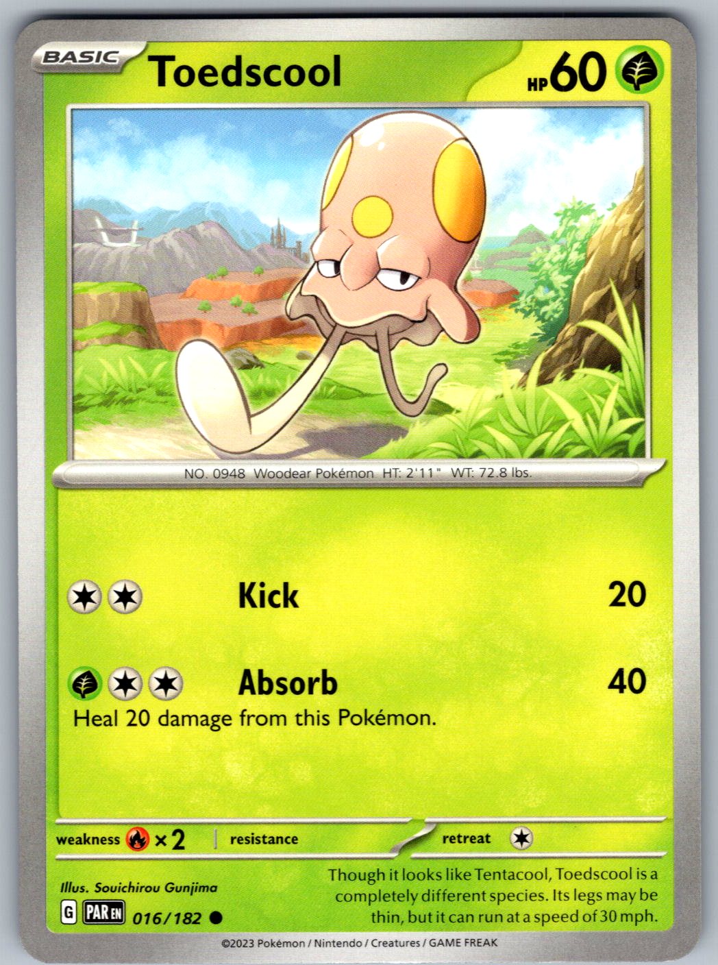 Toedscool 016/182 Paradox Rift Pokemon