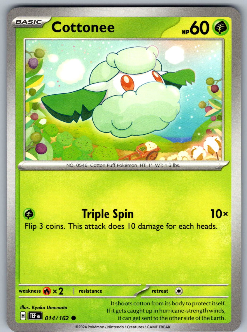 Cottonee 014/162 Temporal Forces Pokemon