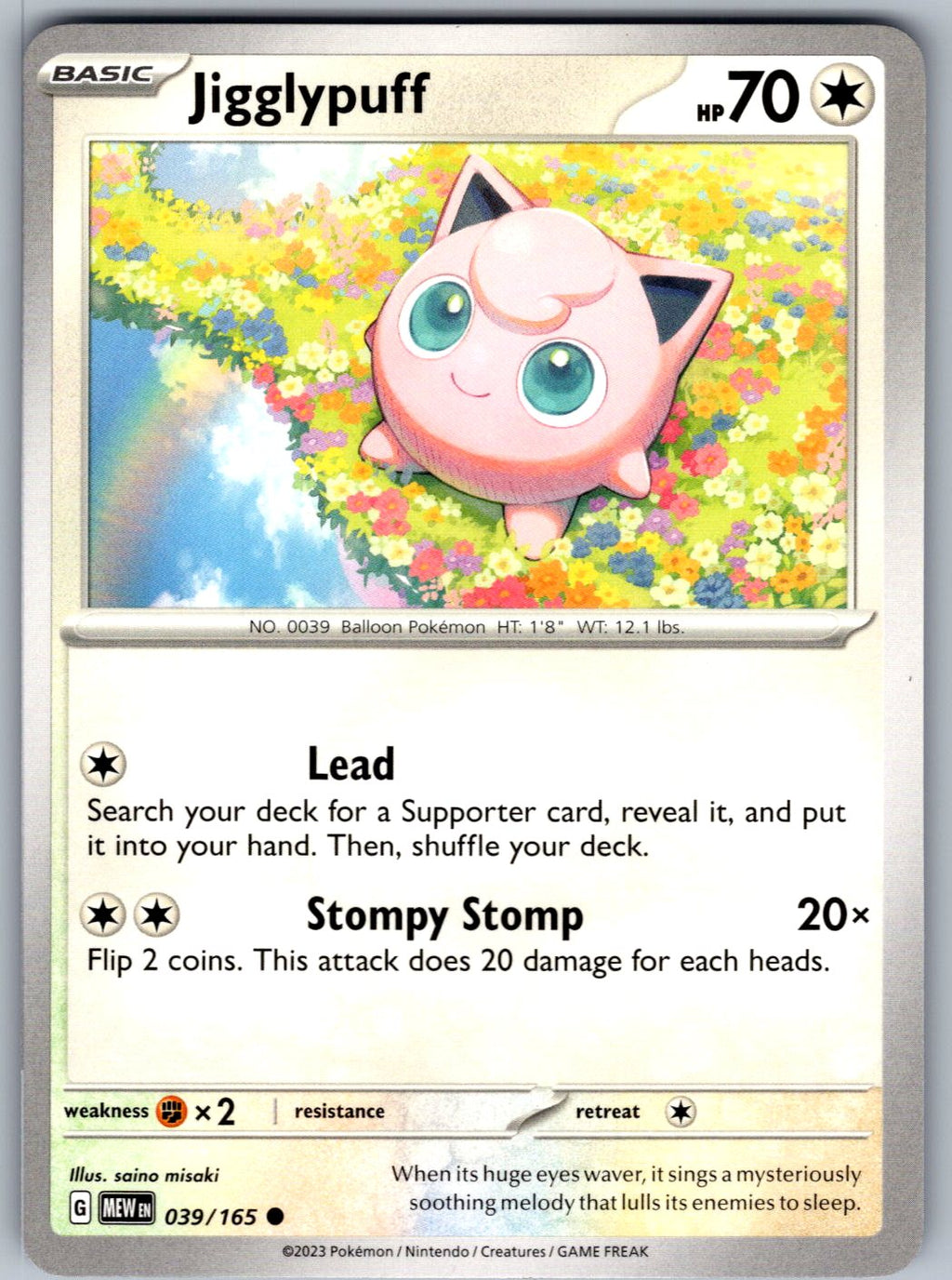 Jigglypuff 039/165 151 Pokemon