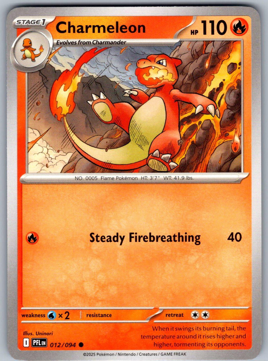 Charmeleon 012/094 Phantasmal Flames Pokemon