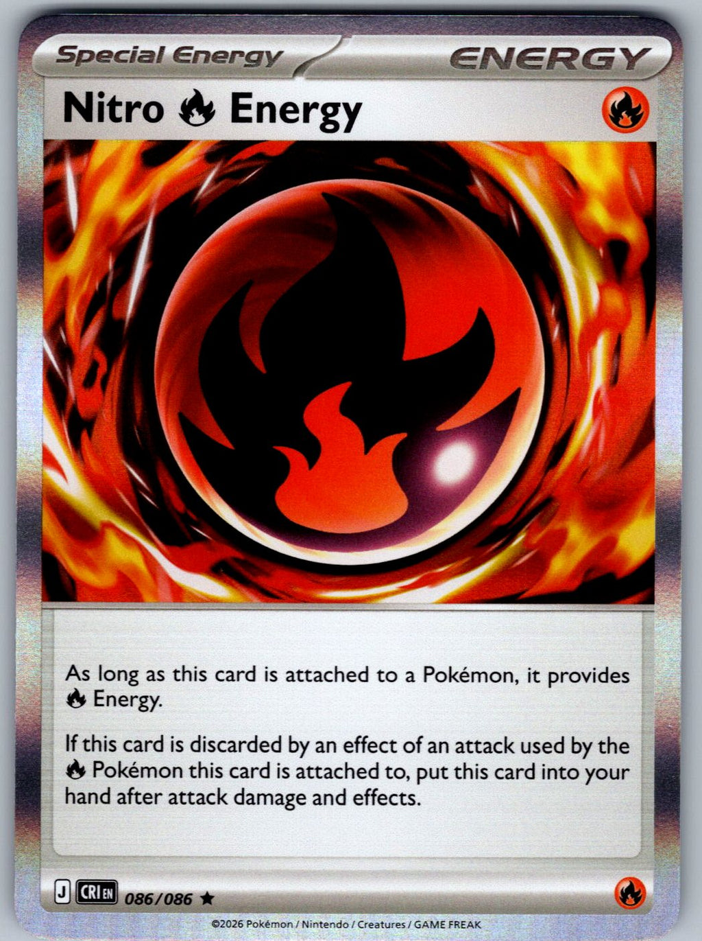 Nitro R Energy 086/086 Chaos Rising Pokemon Holo