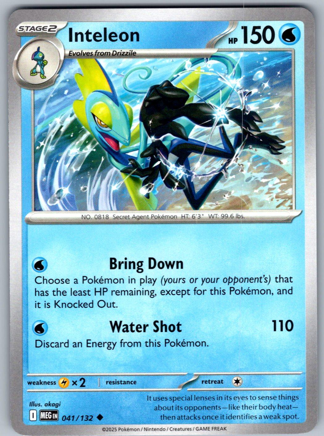 Inteleon 041/132 Mega Evolution Pokemon
