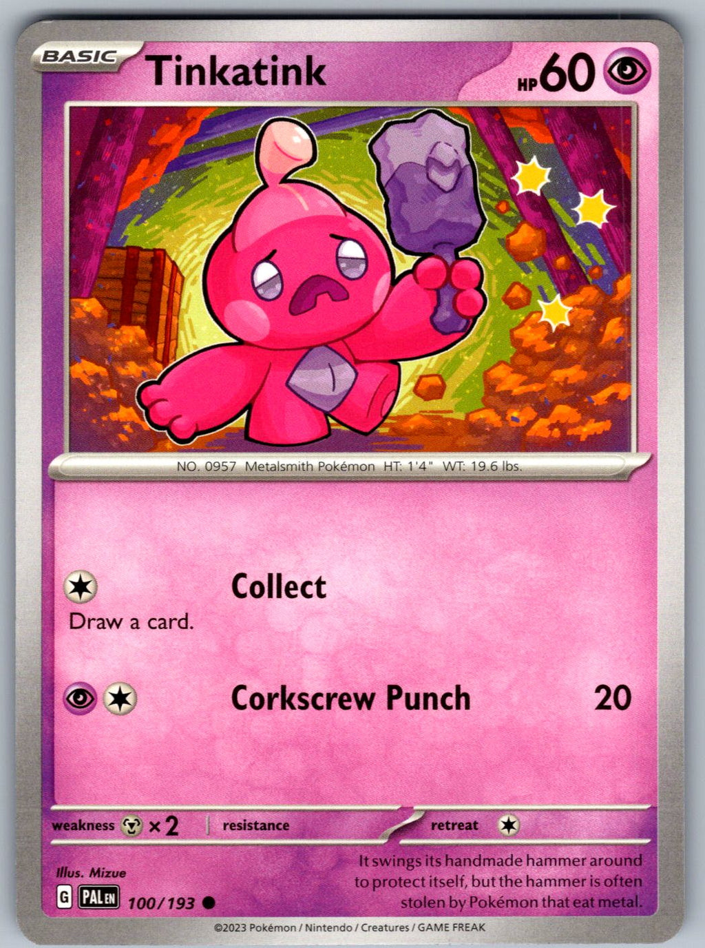 Tinkatink 100/193 Paldea Evolved Pokemon