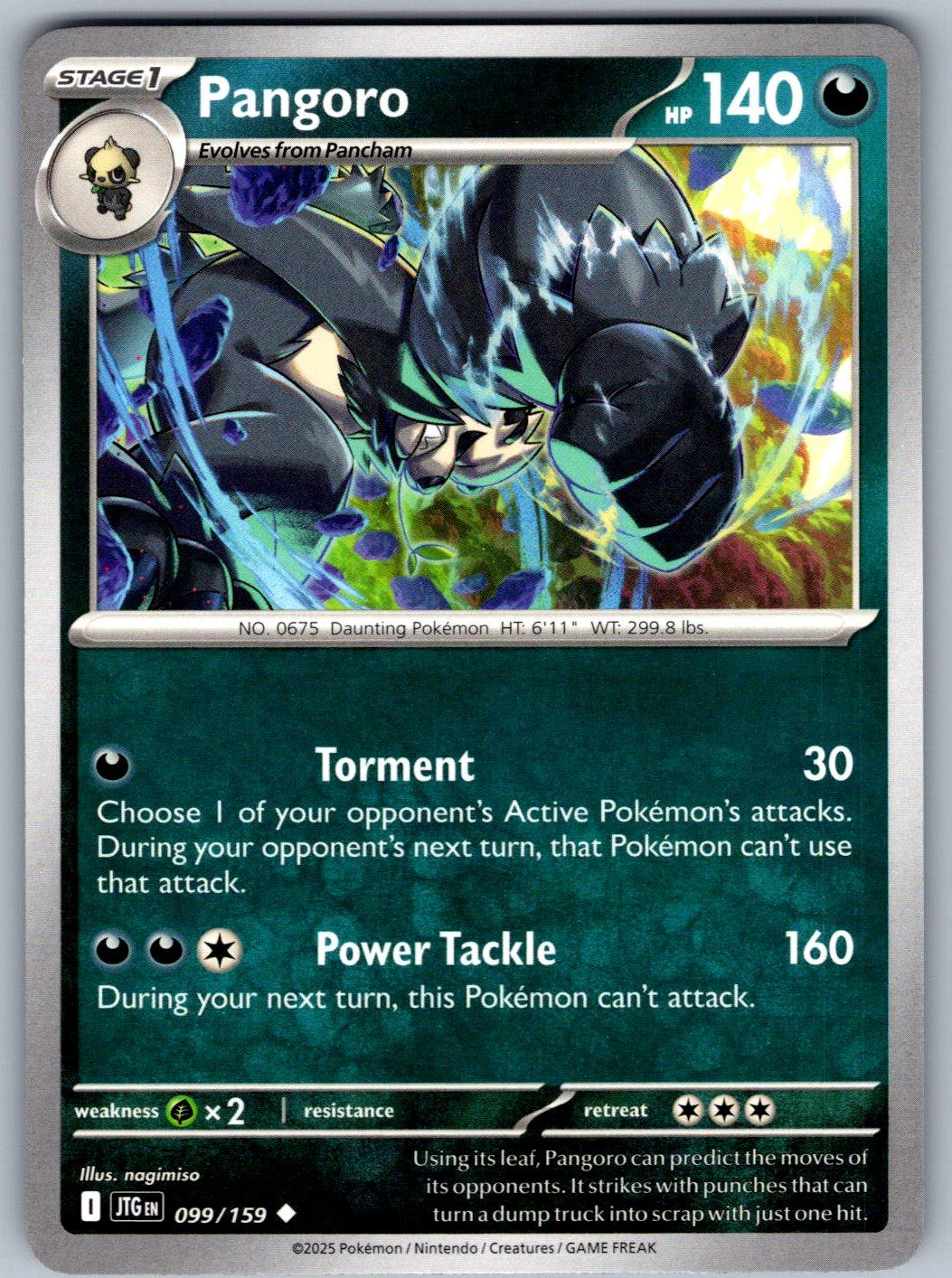 Pangoro 099/159 Journey Together Pokemon
