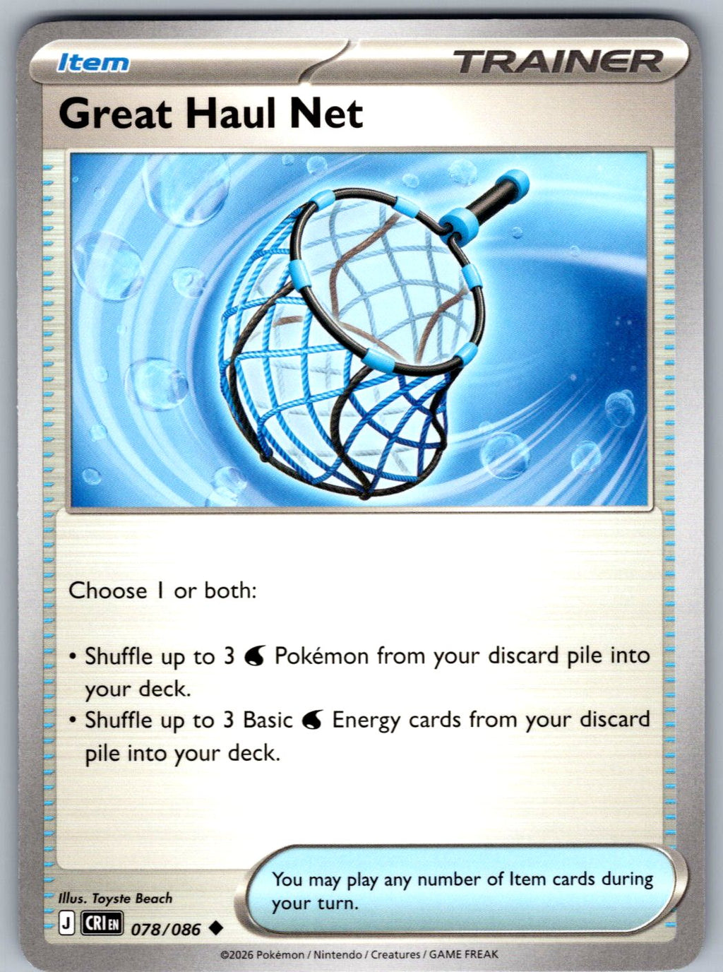 Great Haul Net 078/086 Chaos Rising Pokemon