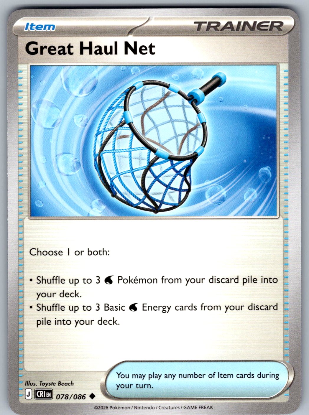 Great Haul Net 078/086 Chaos Rising Pokemon