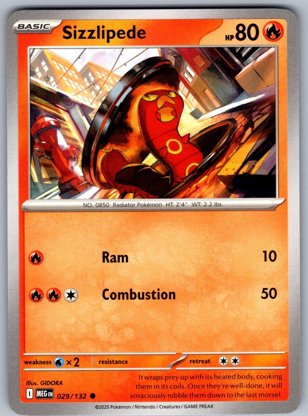 Sizzlipede 029/132 Mega Evolution Pokemon
