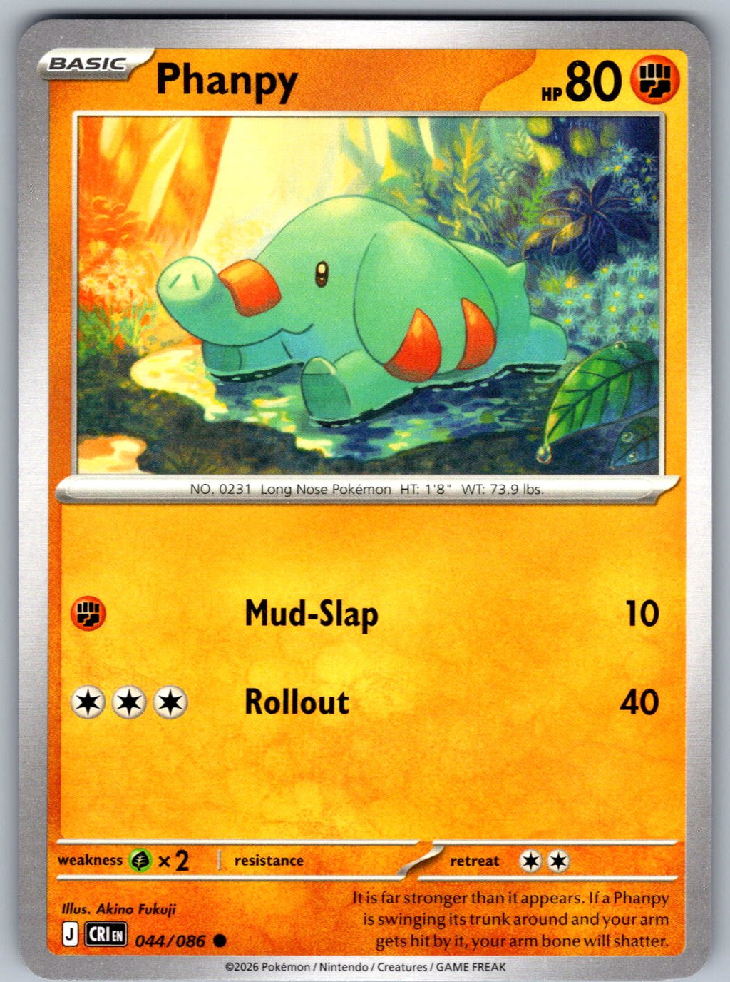 Phanpy 044/086 Chaos Rising Pokemon