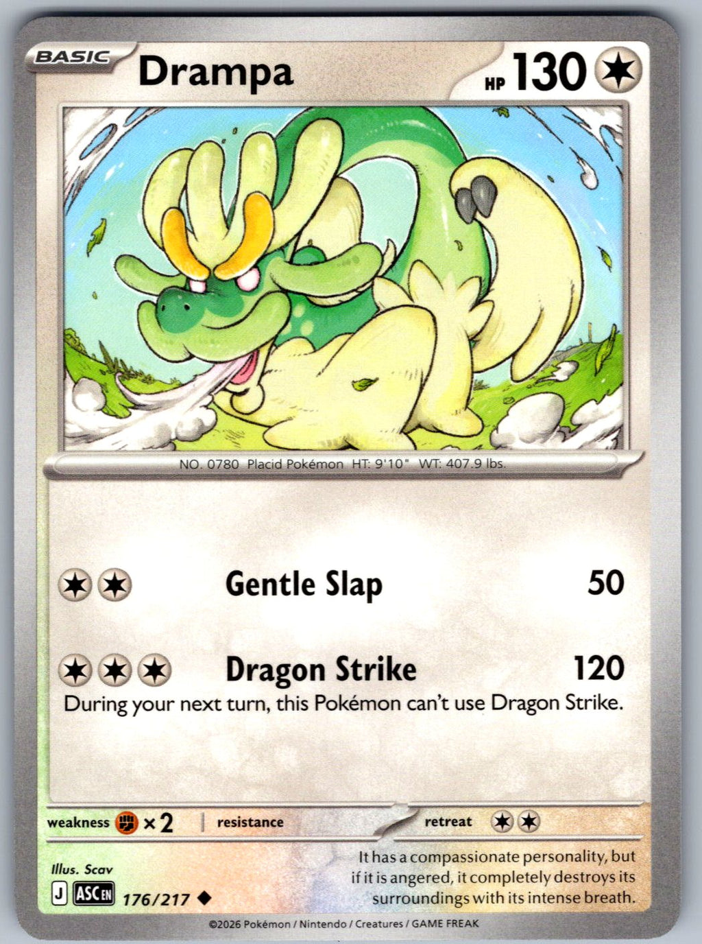 Drampa 176/217 Ascended Heroes Pokemon