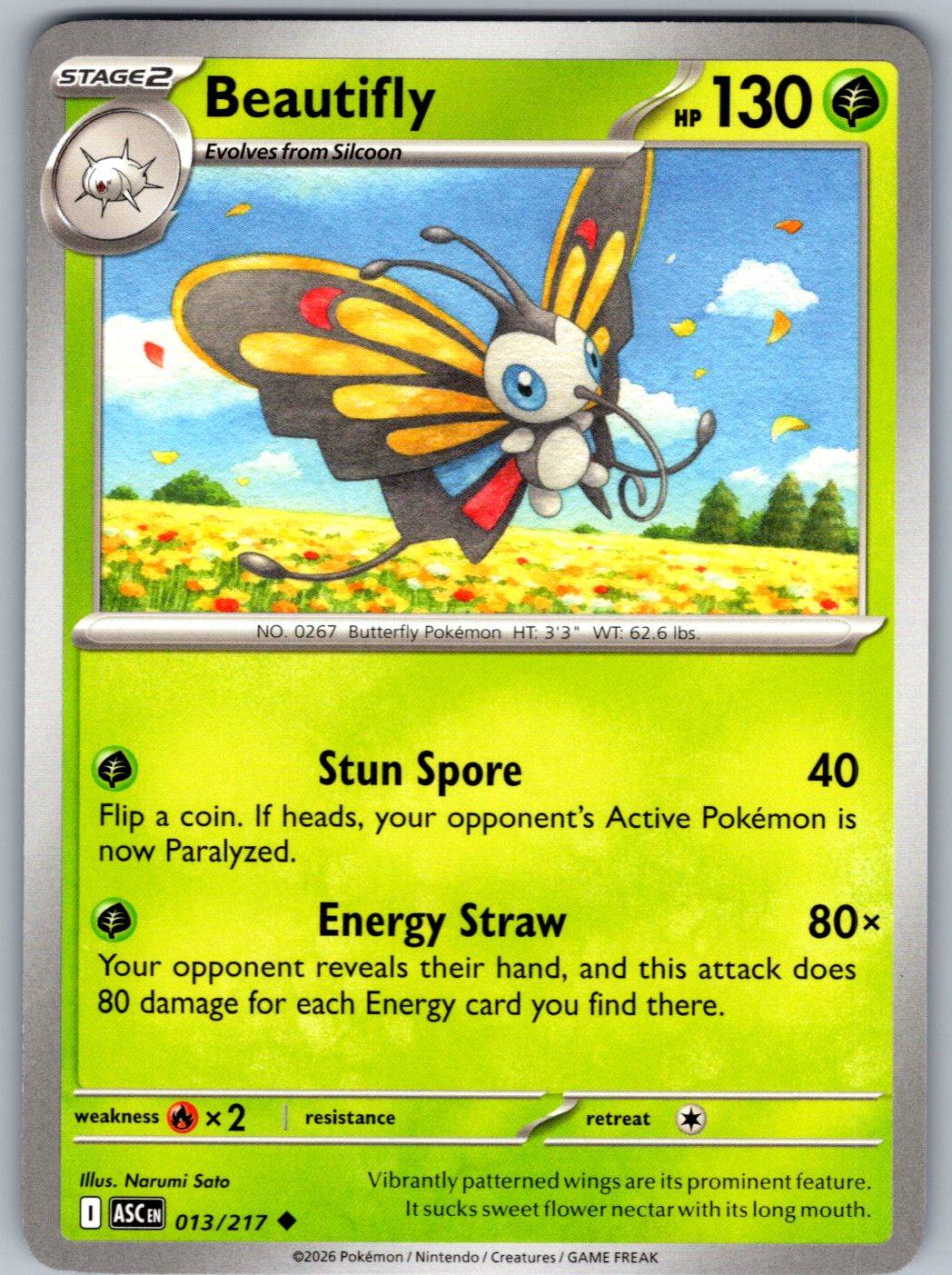 Beautifly 013/217 Ascended Heroes Pokemon