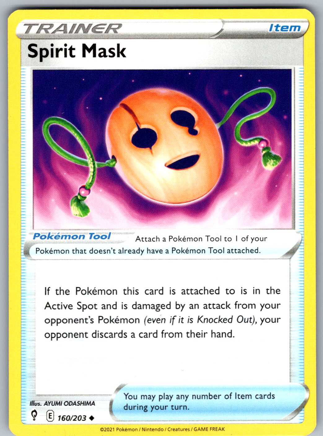 Spirit Mask 160/203 Evolving Skies Pokemon