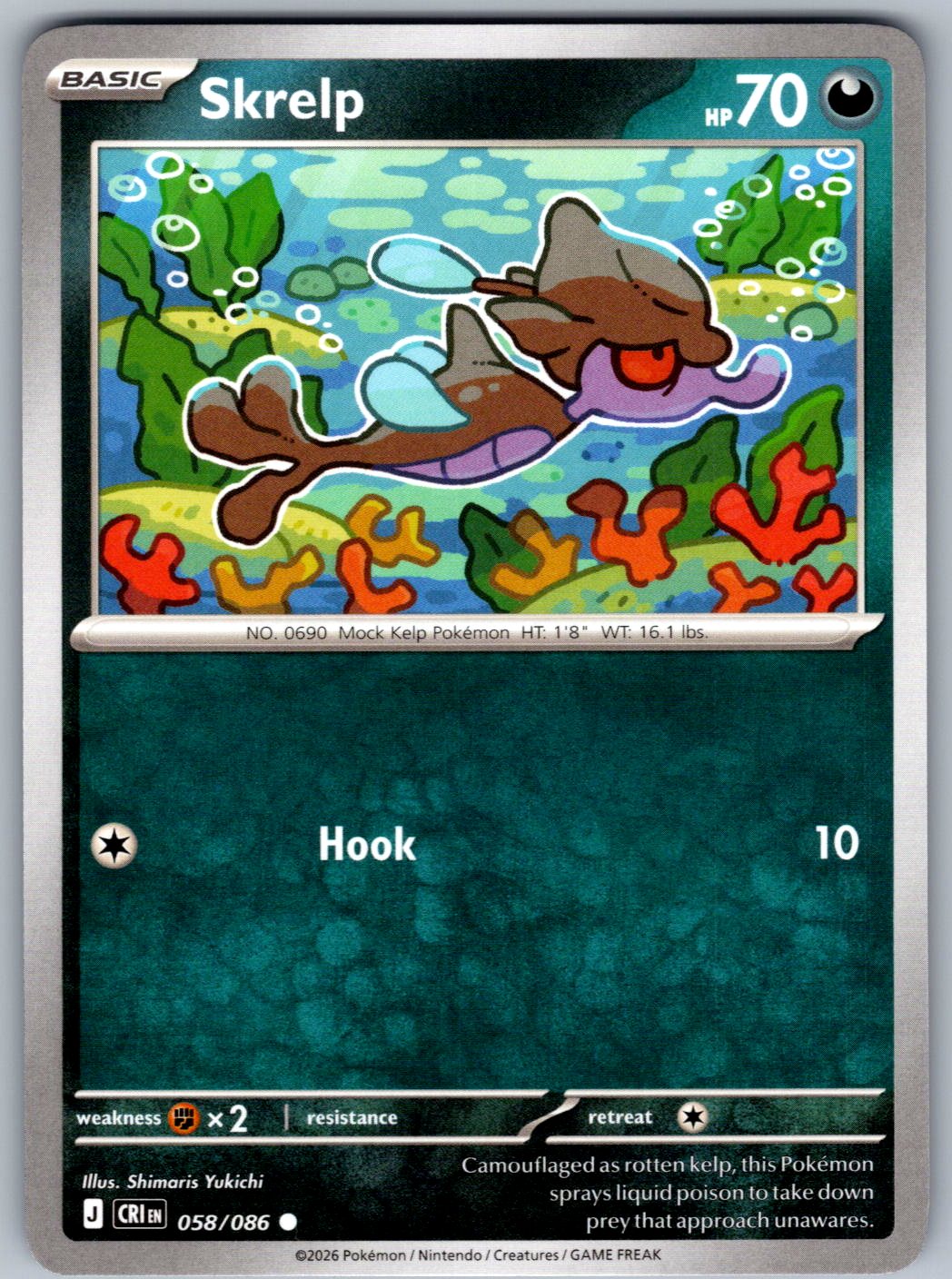 Skrelp 058/086 Chaos Rising Pokemon
